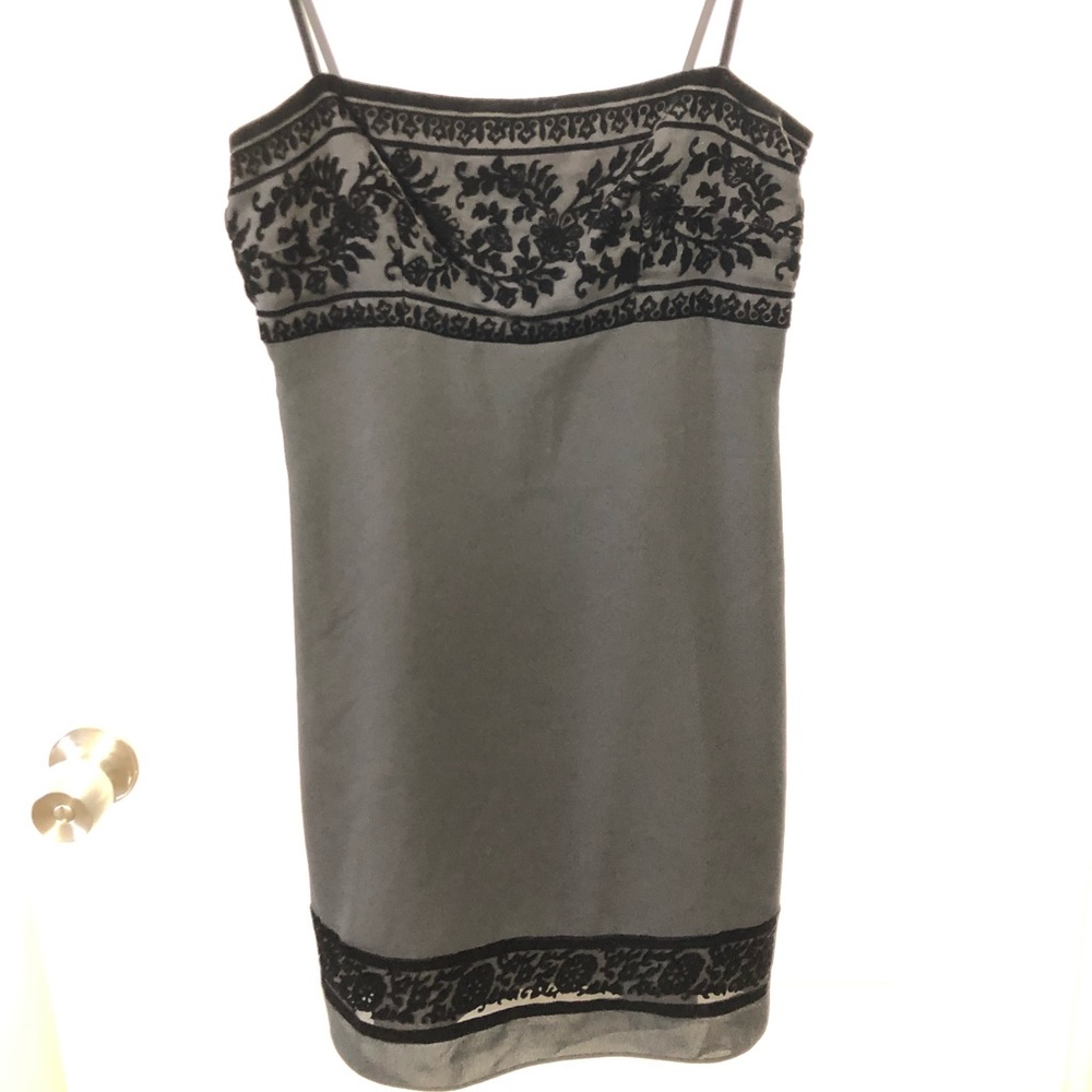 Vintage Black Dress with Velvet detail